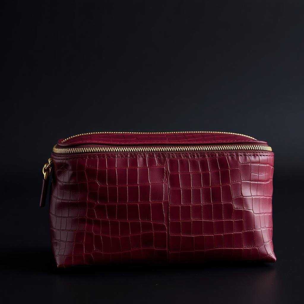 Estojo Bordeaux Croco